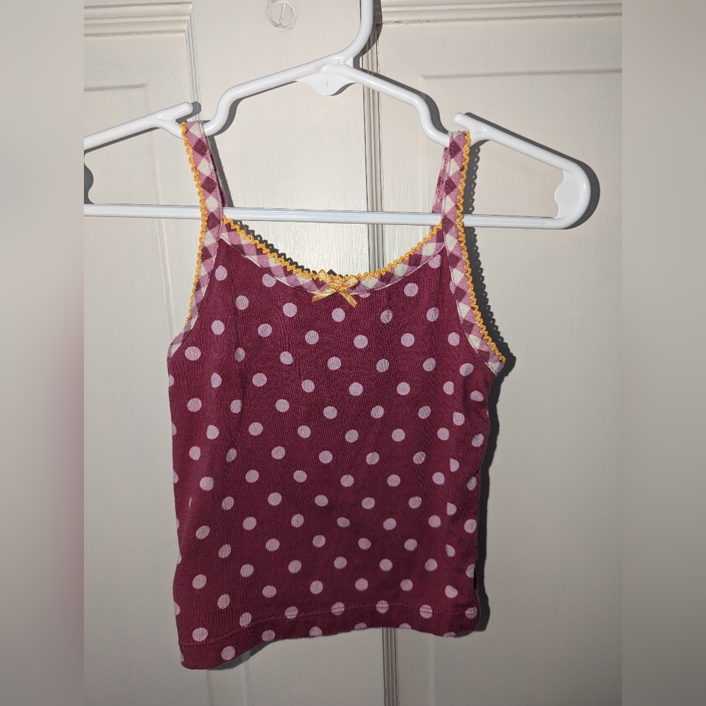 Matilda Jane Little Girls Tank Top Size 2 Small Fit Polka Dot